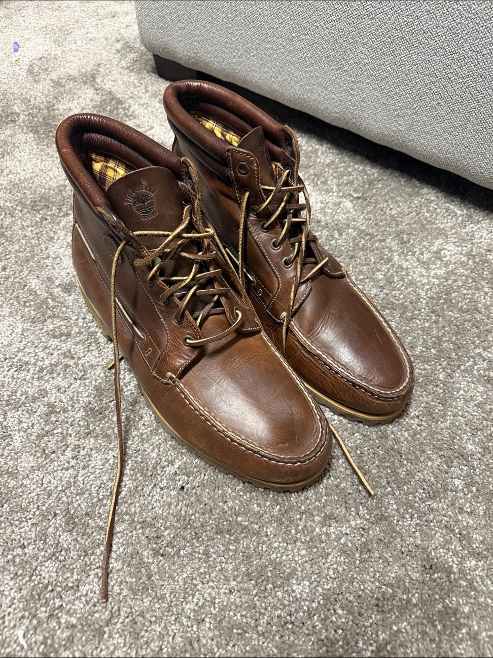 Timberland Men’s Brown Leather Chukka Moc Boots
